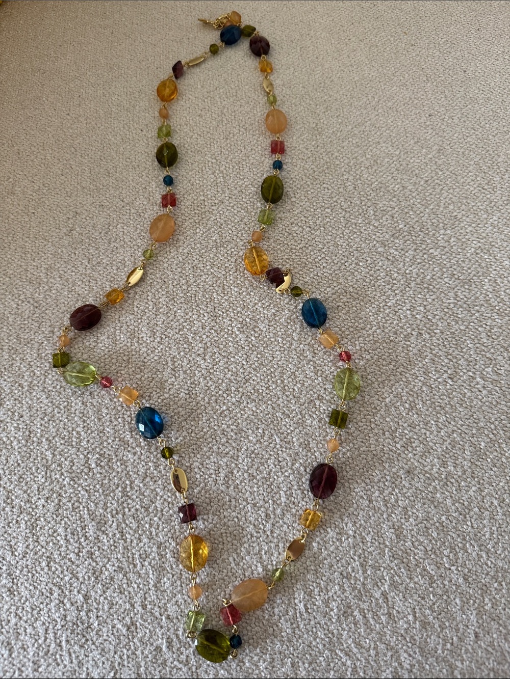 Multi-Color Beaded Long Necklace - Women Jewelry